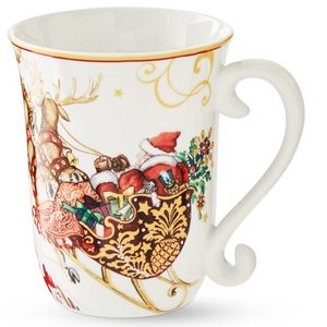Williams Sonoma “Twas the Night Before Christmas” Santa on his Sleigh mug